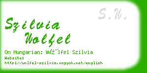 szilvia wolfel business card